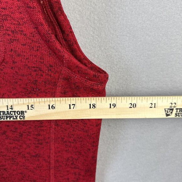 Calvin Klein Knit Sweater Womens Size M Vest Jacket Pockets Red Full Zip Upscale - Picture 7 of 11